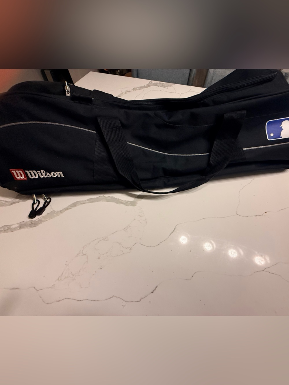 MLB Wilson BLACK & RED Major League Baseball Softball Bat Bag Carry All